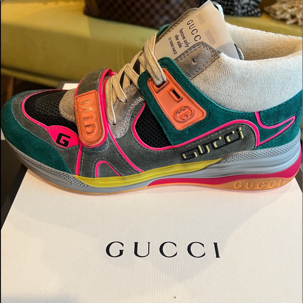 Gucci Ultrapace Mid 'Green Teal' Green/Teal/White 598132-0PVZ0-3185 - Picture 2 of 7
